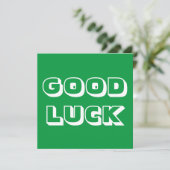 Carte Bonne chance, vert blanc (Debout devant)