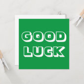 Carte Bonne chance, vert blanc (Devant/Arrière en situation)