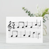 Carte Bonne Chanson d'anniversaire Notes musicales Parti (Debout devant)