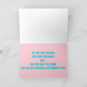 Carte Bonne Chanson d'anniversaire Vintage Electronics C (Intérieur)