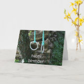 CARTE BONNE CHANTEUSE D'ANNIVERSAIRE (Fleur jaune)