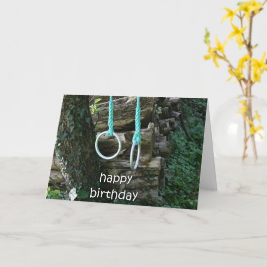 CARTE BONNE CHANTEUSE D'ANNIVERSAIRE (Fleur jaune)