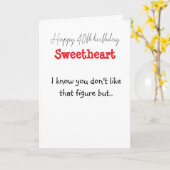 Carte Bonne chérie de 40e anniversaire (Fleur jaune)