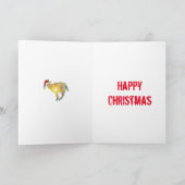Carte Bonne chèvre de Noël Père Noël (Intérieur)