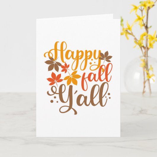 Carte Bonne Chute à tous (Fleur jaune)