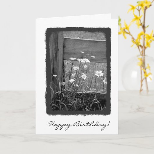 Carte Bonne clôture d'anniversaire (Fleur jaune)