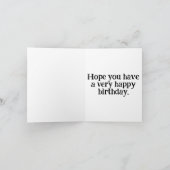 Carte Bonne conception de gâteau au chocolat d'anniversa (Intérieur)