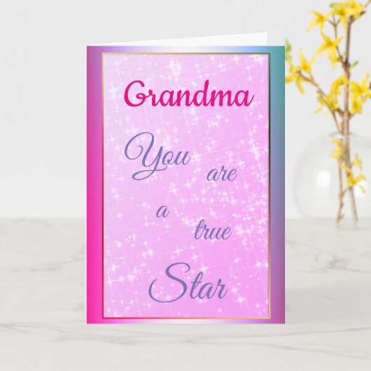 Carte Bonne conception de grand-mère d'anniversaire (Fleur jaune)