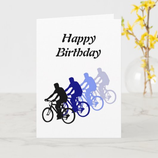 Carte Bonne conception du vélo d'anniversaire (Fleur jaune)