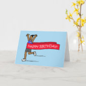 Carte Bonne coureuse d'anniversaire pour elle (Fleur jaune)
