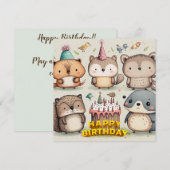 Carte Bonne coutume d'anniversaire (Devant / Derrière)