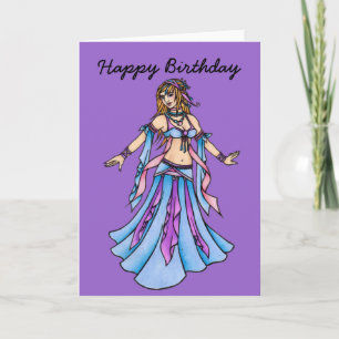 Carte Bonne danseuse du ventre d'anniversaire