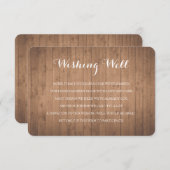 Carte bonne de souhait rustique en bois (Devant / Derrière)