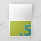 Carte Bonne demi-carte d'anniversaire (Intérieur)