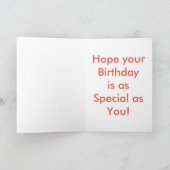 Carte Bonne demi-carte d'anniversaire (Intérieur)