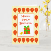 Carte Bonne demi-carte d'anniversaire (Fleur jaune)