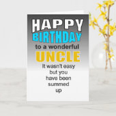 Carte Bonne envie d'anniversaire à un oncle favori (Fleur jaune)