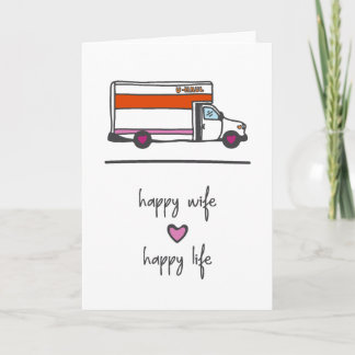 Carte Bonne épouse Bonne vie U-Haul Anniversaire Mariage