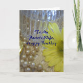 Carte Bonne épouse du pasteur d'anniversaire - Daisy (Devant)