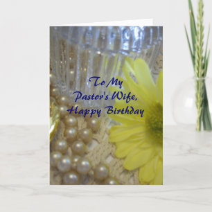 Carte Bonne épouse du pasteur d'anniversaire - Daisy