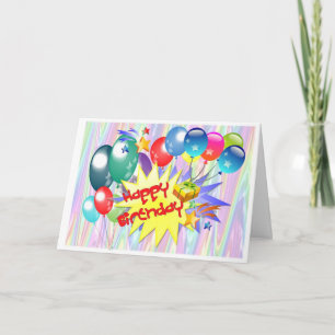 Carte Bonne explosion d'anniversaire