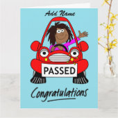 Carte Bonne Femme, Je Viens De Passer Le Test Card De Co (Fleur jaune)