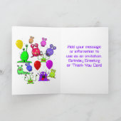 Carte Bonne fête Alien d'anniversaire (Intérieur)