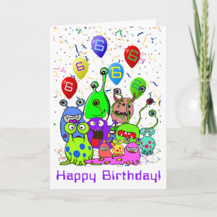 Carte Bonne fête Alien d'anniversaire
