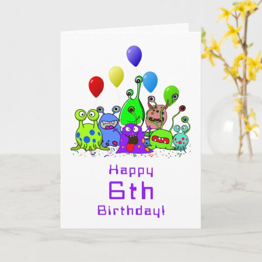 Carte Bonne fête Alien d'anniversaire (Fleur jaune)