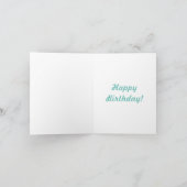Carte Bonne fête d'anniversaire | Aquamarine (Intérieur)