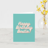 Carte Bonne fête d'anniversaire | Aquamarine (Fleur jaune)