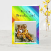 Carte Bonne fête d'anniversaire avec photo pour la perso (Fleur jaune)