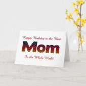 Carte Bonne fête d'anniversaire Meilleure maman (Fleur jaune)