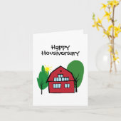 Carte Bonne Fête de la Maison Client du Barn Rouge (Fleur jaune)