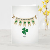 Carte Bonne Fête de la Saint-Patrick Maman (Fleur jaune)