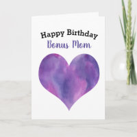 Bonne fête de l'eau-forte Cœur Violet Maman en Plu
