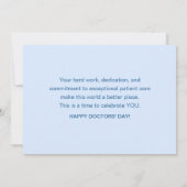 Carte Bonne Fête des Médecins Vous méritez un monde de r (Dos)