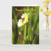 Carte Bonne fête des mères (Fleur jaune)