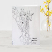 Carte Bonne fête des mères (Fleur jaune)