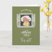 Carte Bonne fête des mères (Fleur jaune)