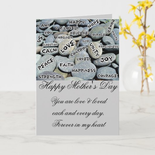 Carte Bonne fête des mères_ (Fleur jaune)