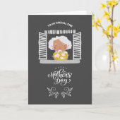 Carte Bonne fête des mères (Fleur jaune)