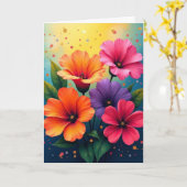Carte Bonne fête des Mères (Fleur jaune)