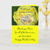 Carte Bonne fête des mères_ (Fleur jaune)