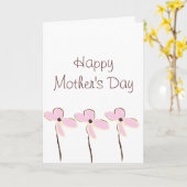 Carte Bonne fête des mères (Fleur jaune)