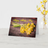 Carte Bonne fête des mères (Fleur jaune)