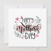 Carte Bonne fête des mères 2025 mignonne florale pour le (Dos)