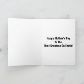 Carte "Bonne fête des mères à la meilleure grand-mère su (Intérieur)