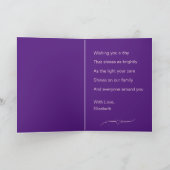 Carte Bonne fête des mères à ma belle-fille violet (Intérieur)