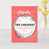 Carte Bonne fête des mères à mon thérapeute le moins che (Fleur jaune)